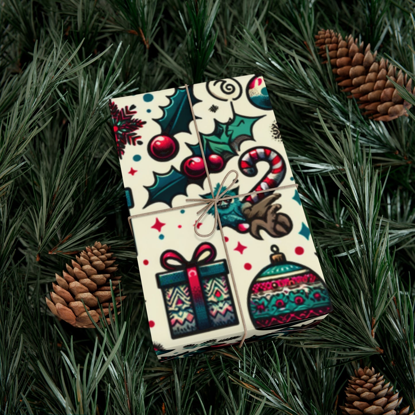 Delightfully Devilish: Cute Krampus Themed Gift Wrap for Unique Holiday Surprises
