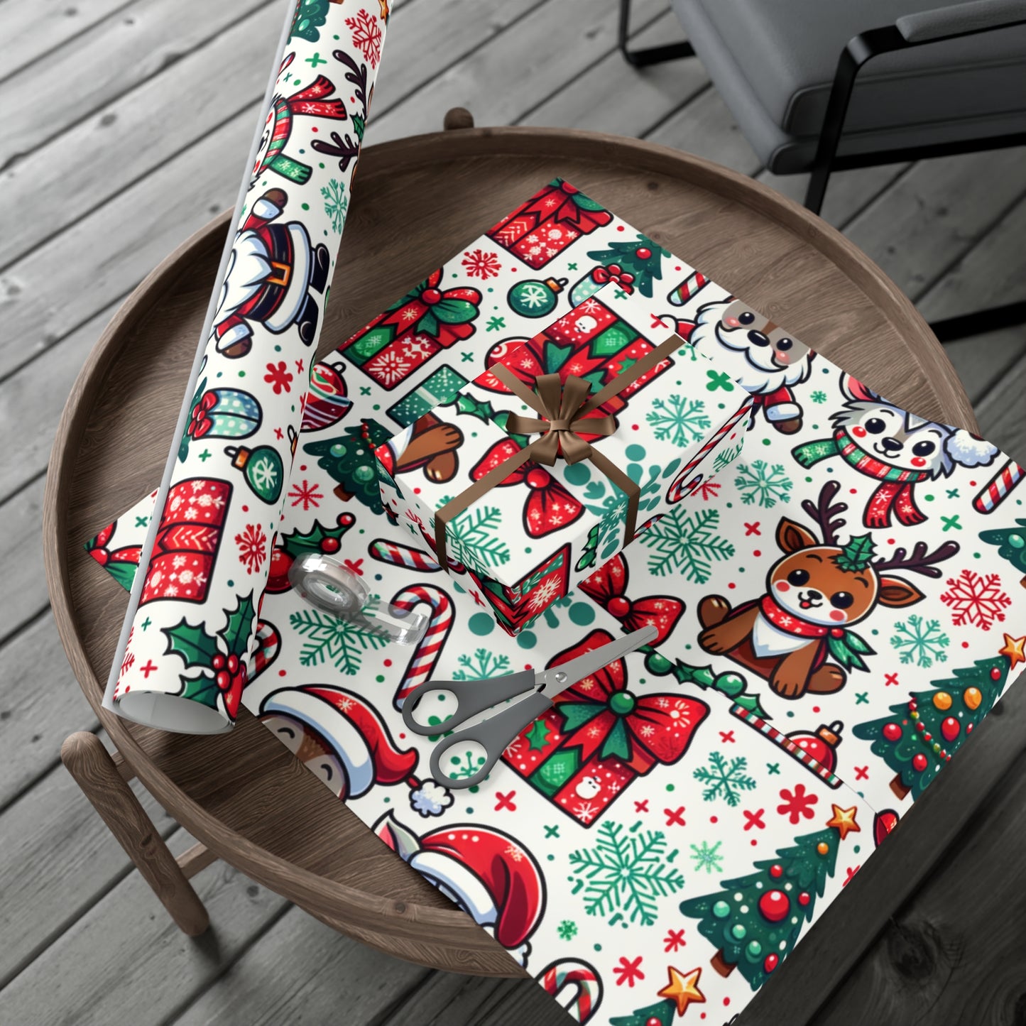 Wrap Up the Magic: Santa and Reindeer Gift Wrap Paper for Memorable Presents