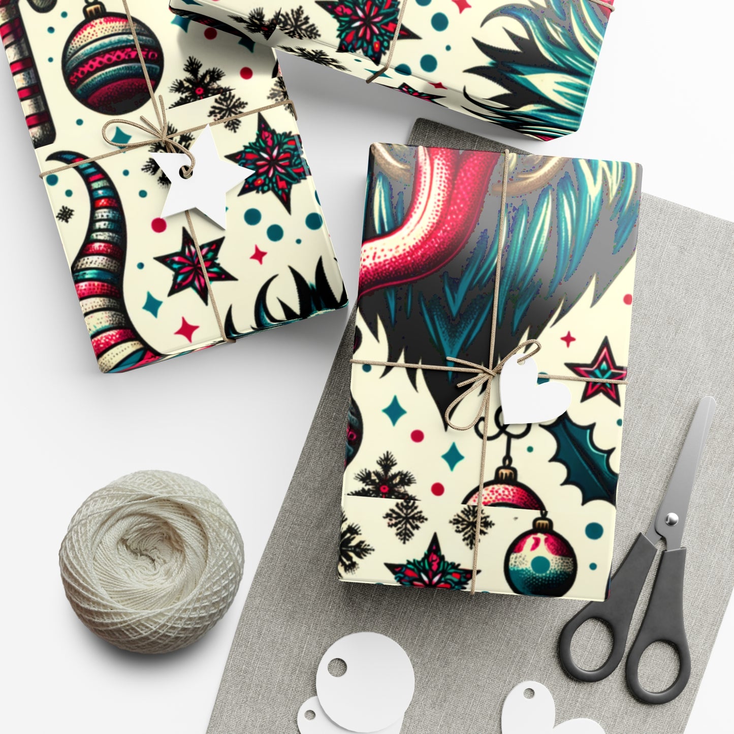 Delightfully Devilish: Cute Krampus Themed Gift Wrap for Unique Holiday Surprises