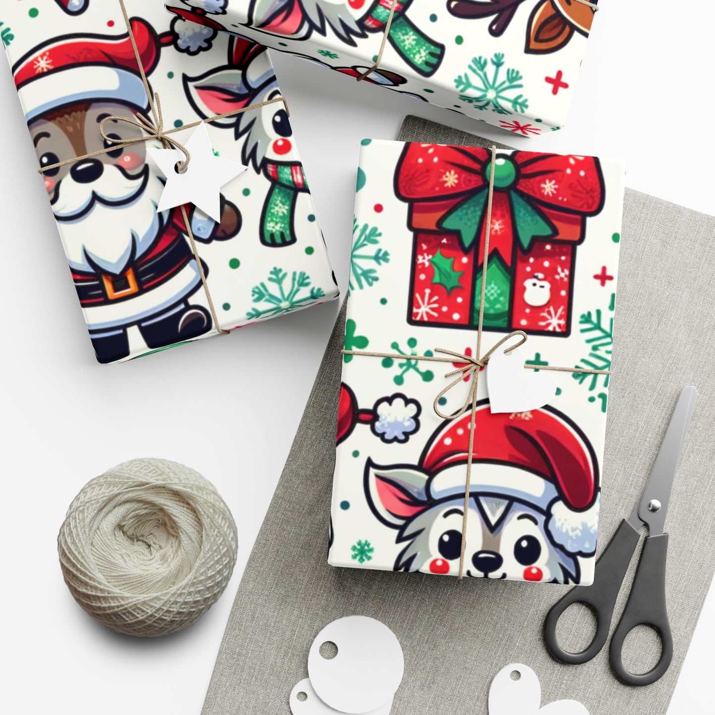Wrap Up the Magic: Santa and Reindeer Gift Wrap Paper for Memorable Presents