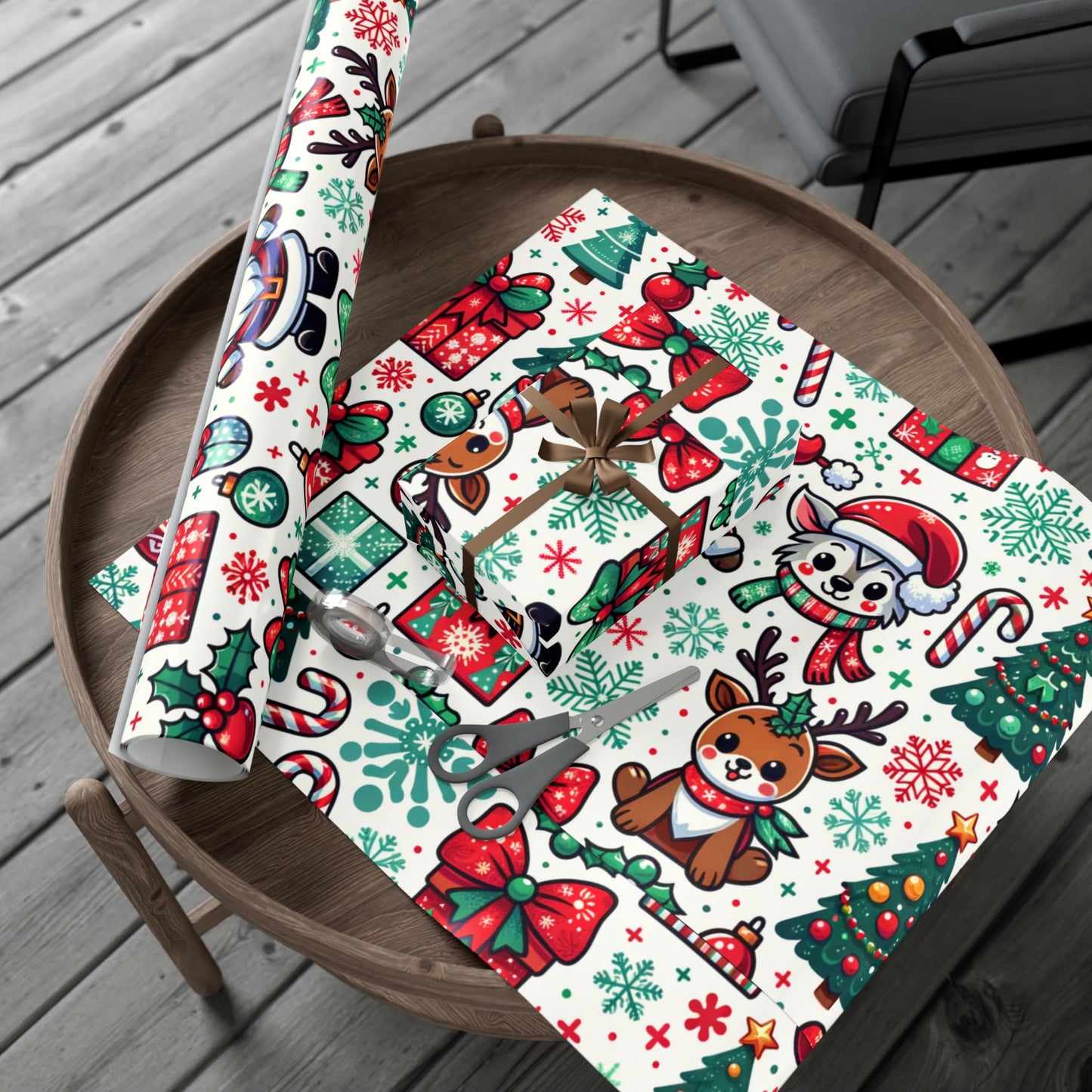 Wrap Up the Magic: Santa and Reindeer Gift Wrap Paper for Memorable Presents