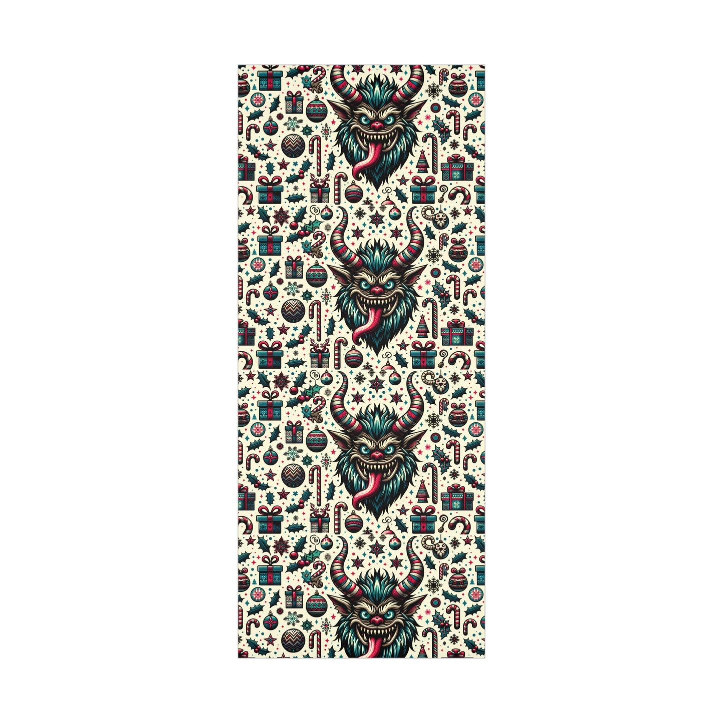 Delightfully Devilish: Cute Krampus Themed Gift Wrap for Unique Holiday Surprises