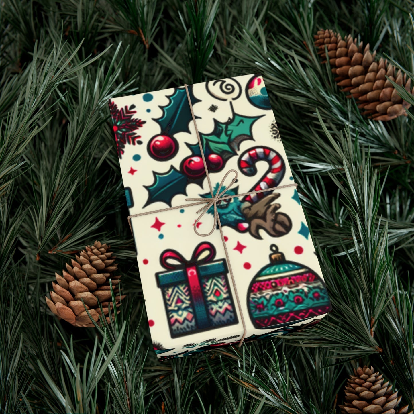 Delightfully Devilish: Cute Krampus Themed Gift Wrap for Unique Holiday Surprises