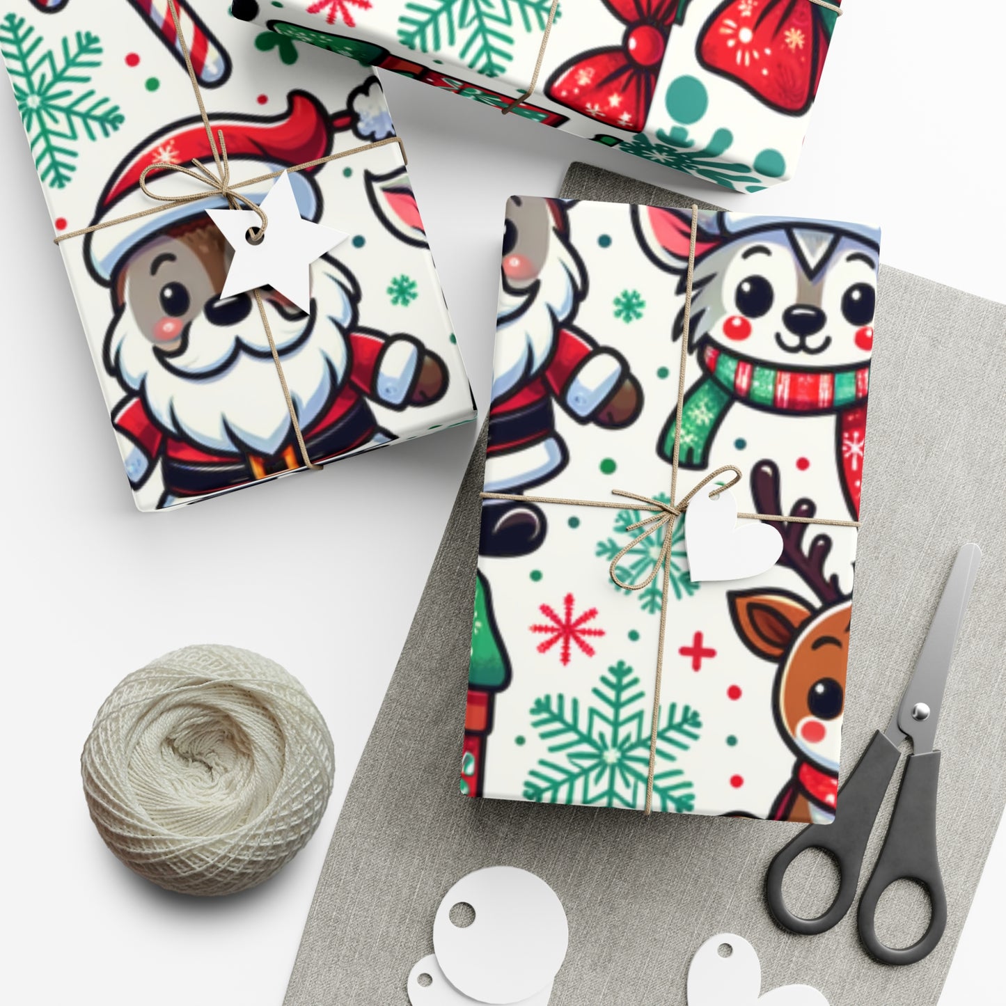 Wrap Up the Magic: Santa and Reindeer Gift Wrap Paper for Memorable Presents