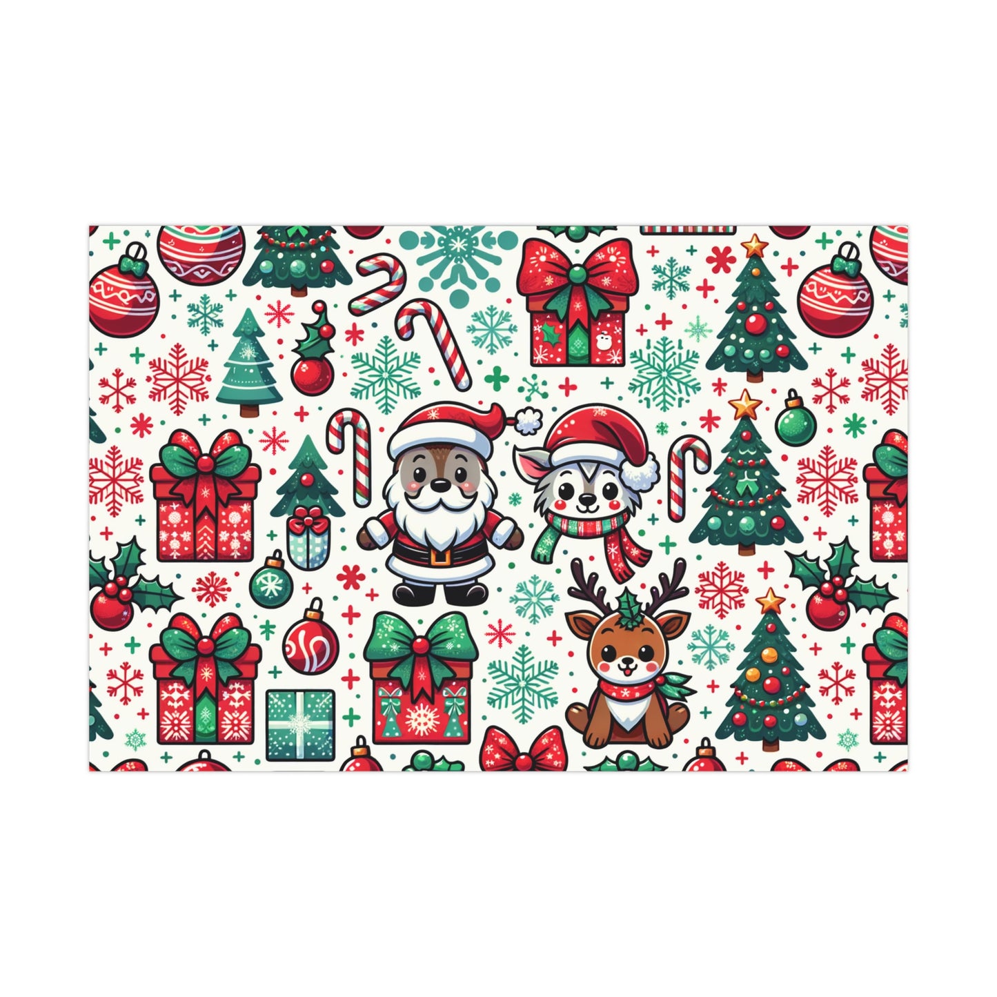 Wrap Up the Magic: Santa and Reindeer Gift Wrap Paper for Memorable Presents