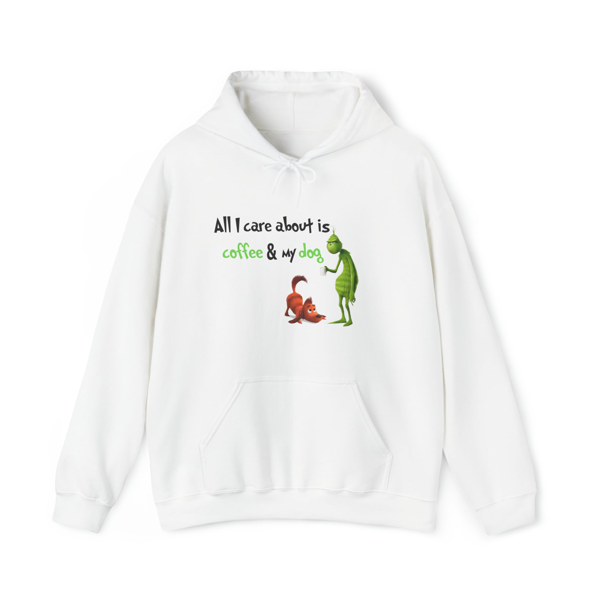 Cozy Grinch & Dog Print Hoodie Sweatshirt for Ultimate Comfort