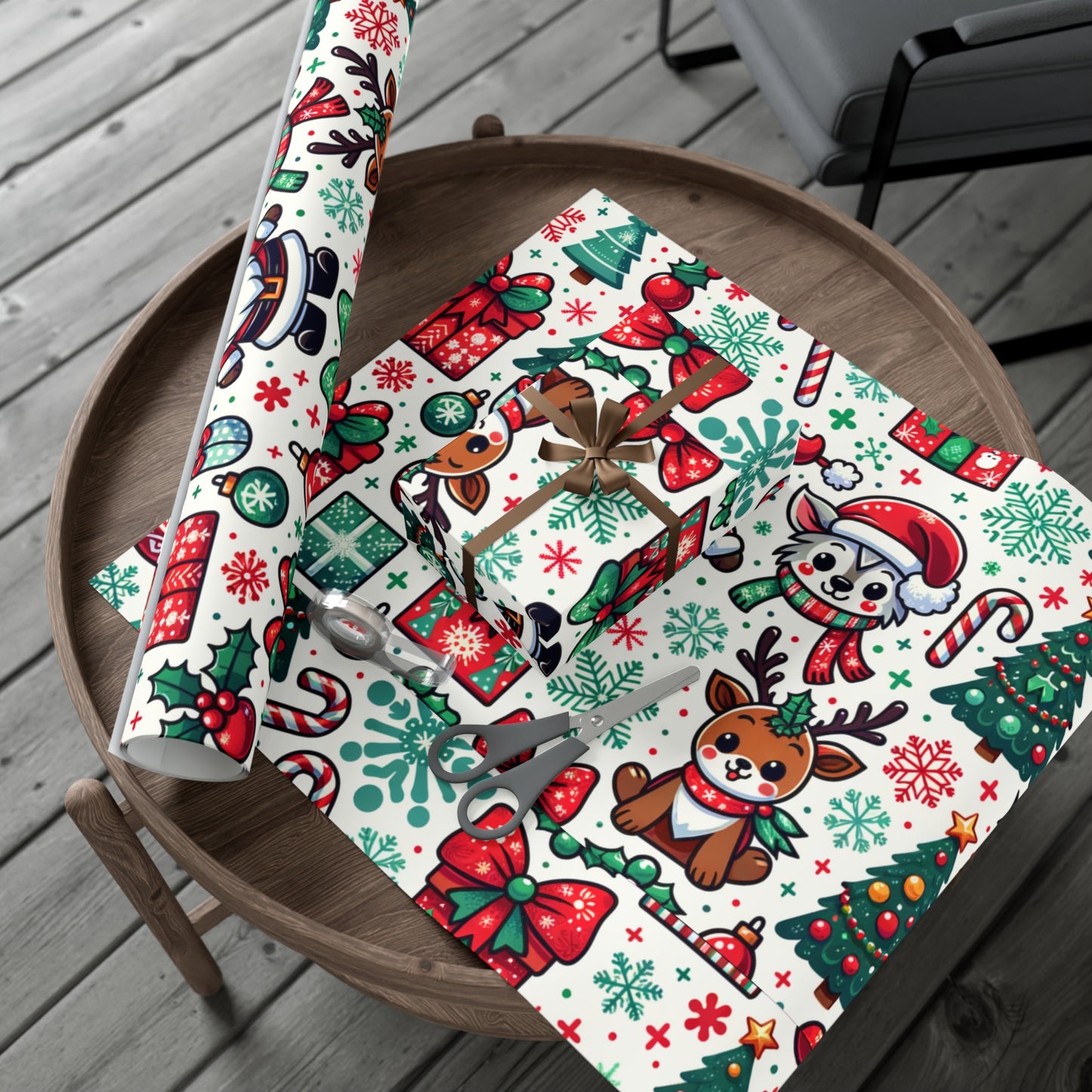 Wrap Up the Magic: Santa and Reindeer Gift Wrap Paper for Memorable Presents