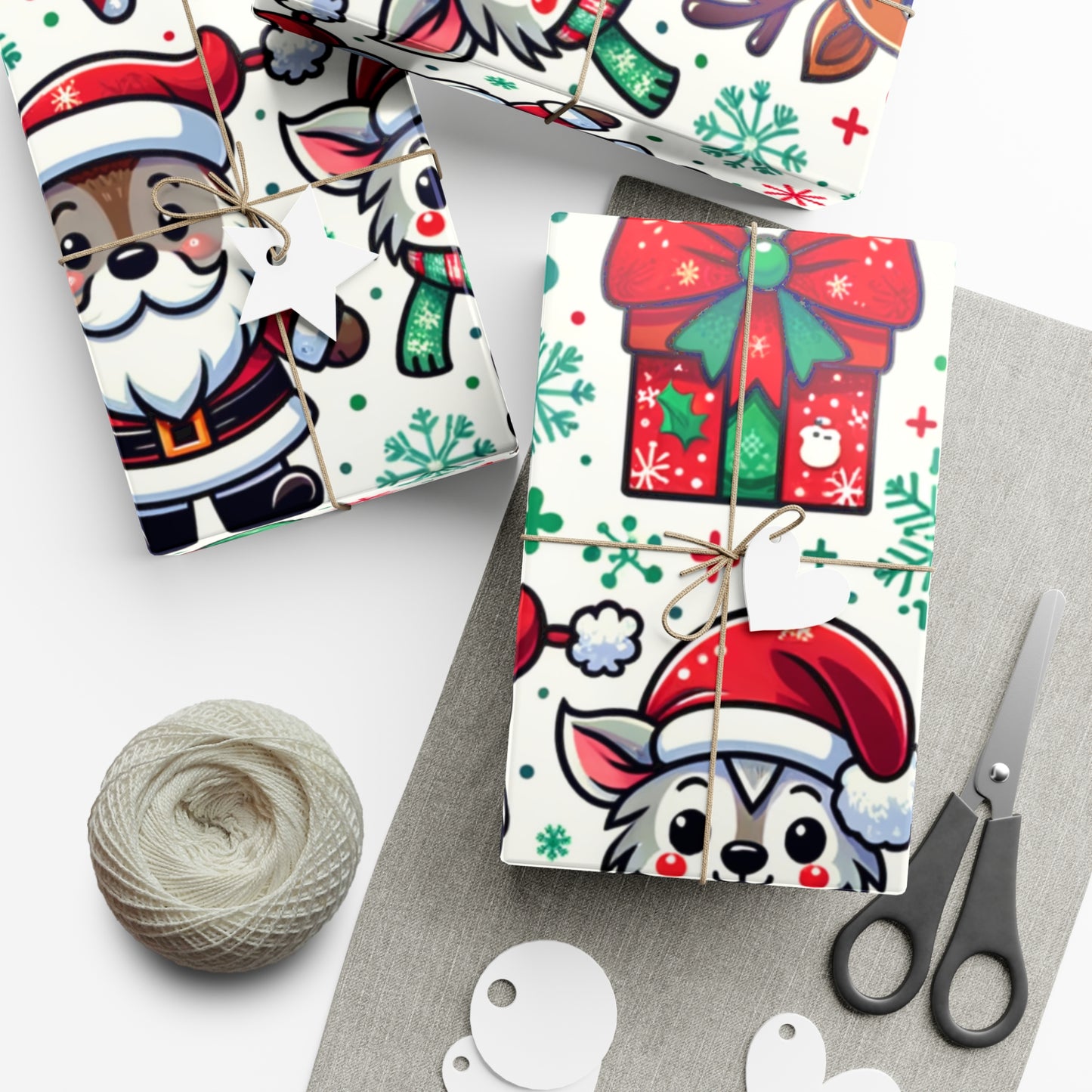 Wrap Up the Magic: Santa and Reindeer Gift Wrap Paper for Memorable Presents