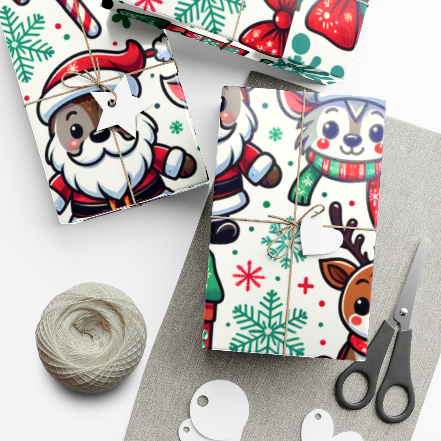 Wrap Up the Magic: Santa and Reindeer Gift Wrap Paper for Memorable Presents
