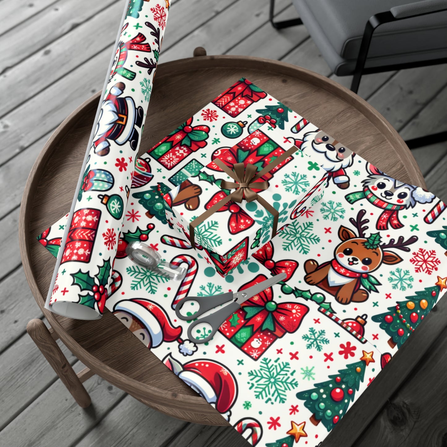 Wrap Up the Magic: Santa and Reindeer Gift Wrap Paper for Memorable Presents