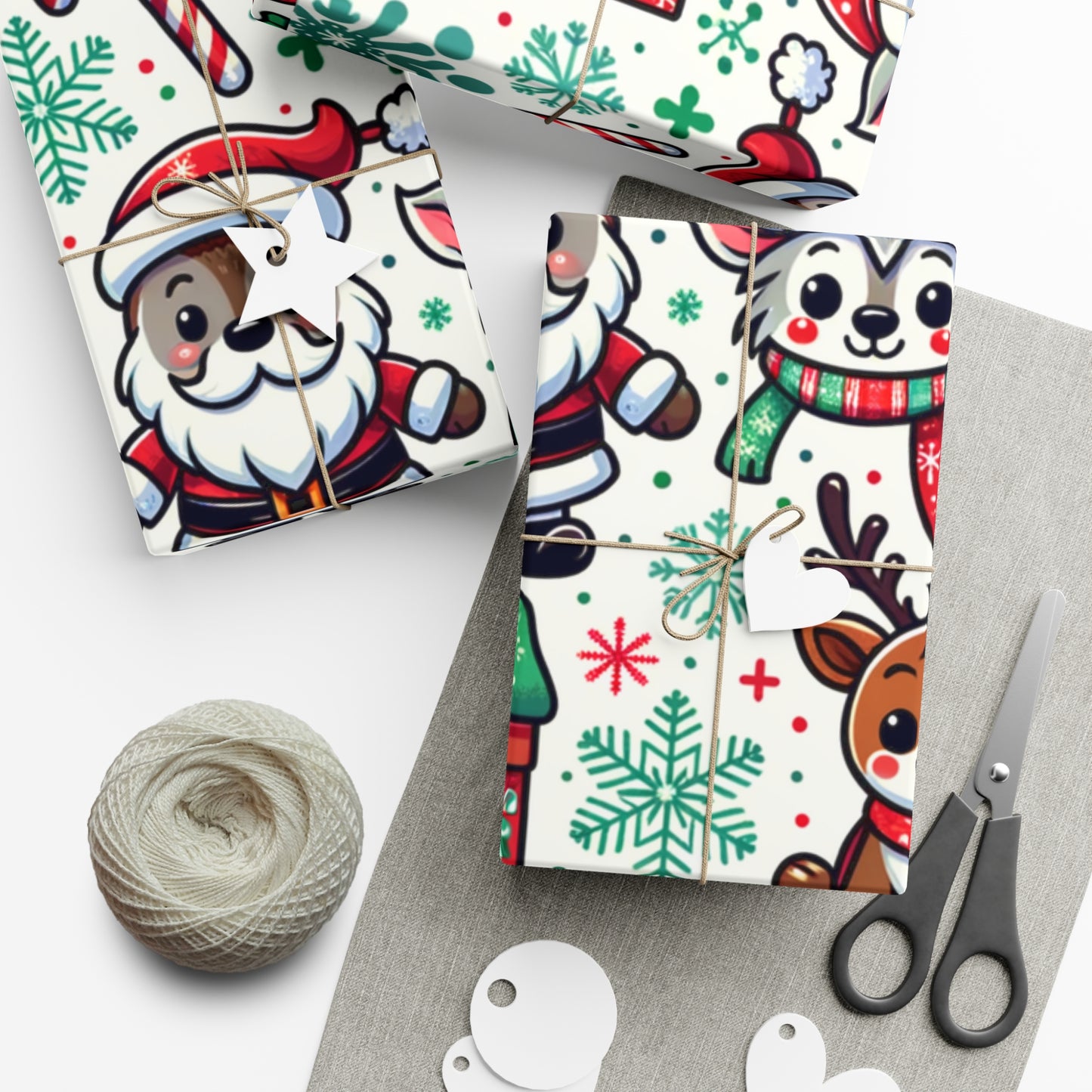 Wrap Up the Magic: Santa and Reindeer Gift Wrap Paper for Memorable Presents