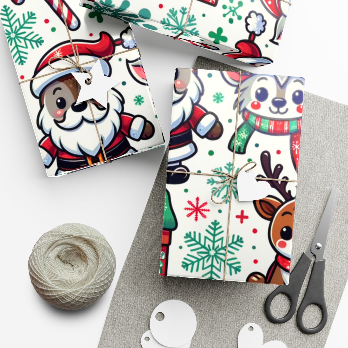 Wrap Up the Magic: Santa and Reindeer Gift Wrap Paper for Memorable Presents